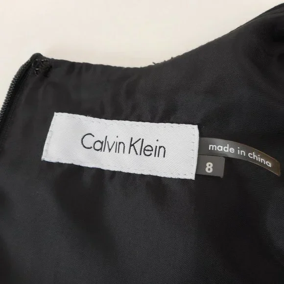 Calvin Klein Women's Size 8 Sheath Dress Sleeveless Lined Back Zip Career - Picture 5 of 6